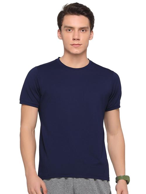dark blue solid t-shirt - 16957885 - Standard Image - 1