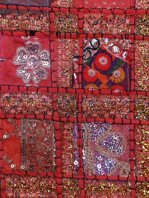 patchwork embroidery cushion cover (set of 5) - 16957892 - Standard Image - 3