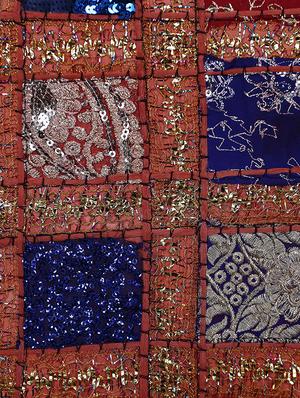 patchwork embroidery cushion cover (set of 5) - 16957895 - Standard Image - 3