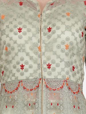 embroidered net jacket - 16957956 - Standard Image - 4