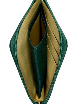 green leather regular pouch - 16957974 - Standard Image - 3