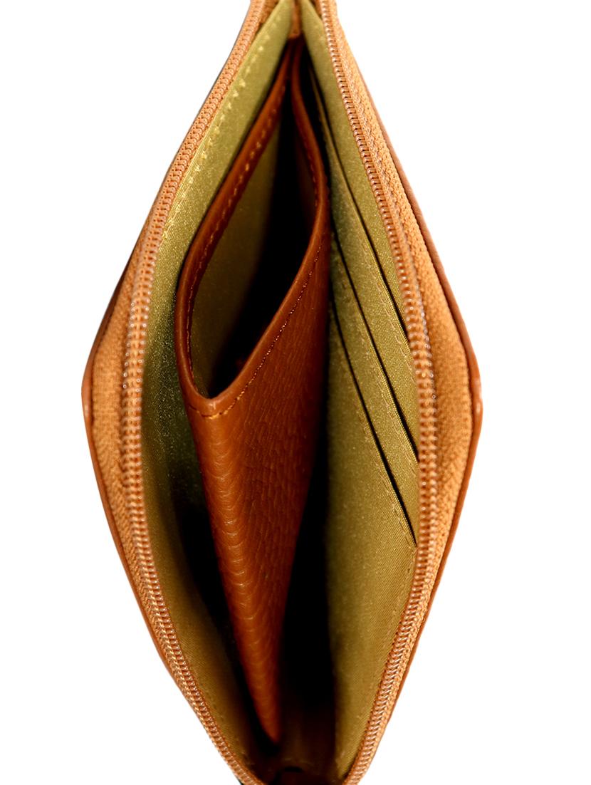 brown leather regular pouch - 16957975 - Zoom Image - 3