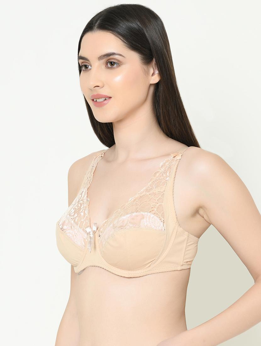 bow patch lace detail plunge bra - 16957989 - Zoom Image - 2