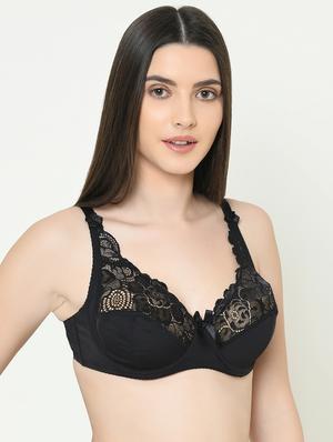 bow patch lace detail plunge bra - 16957990 - Standard Image - 2