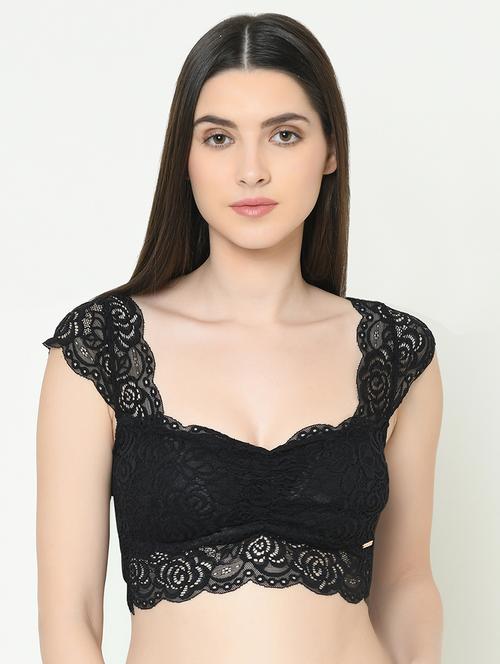 full coverage laced bralette - 16957994 - Standard Image - 1