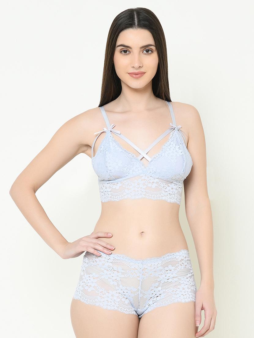 laced bralette bra with panty set - 16958002 - Zoom Image - 1
