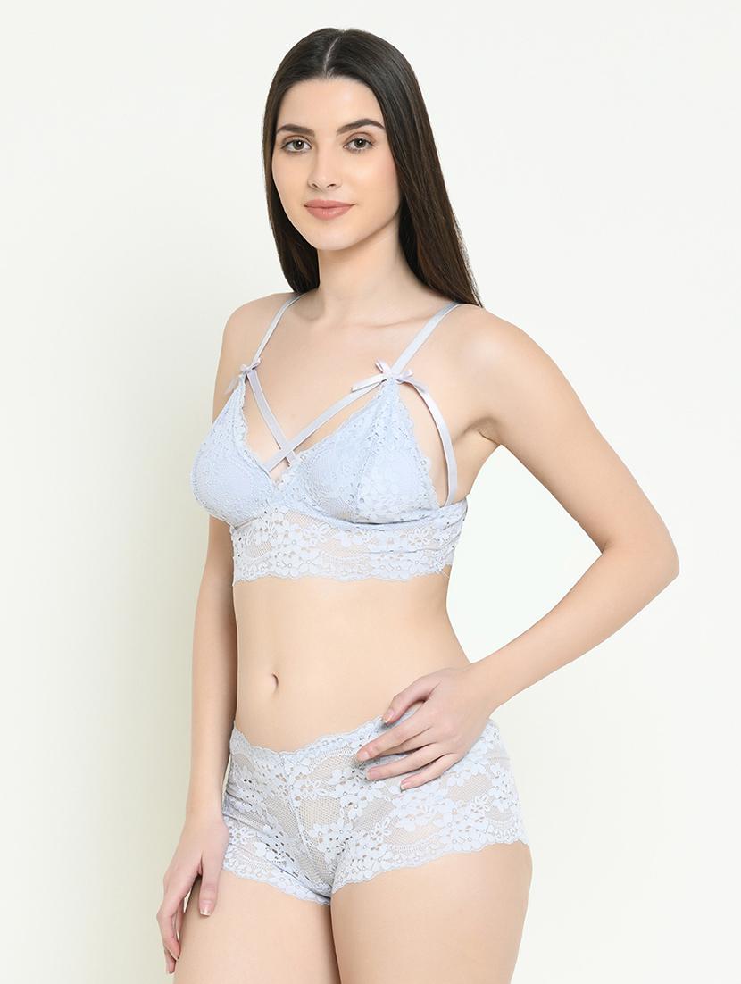 laced bralette bra with panty set - 16958002 - Zoom Image - 2