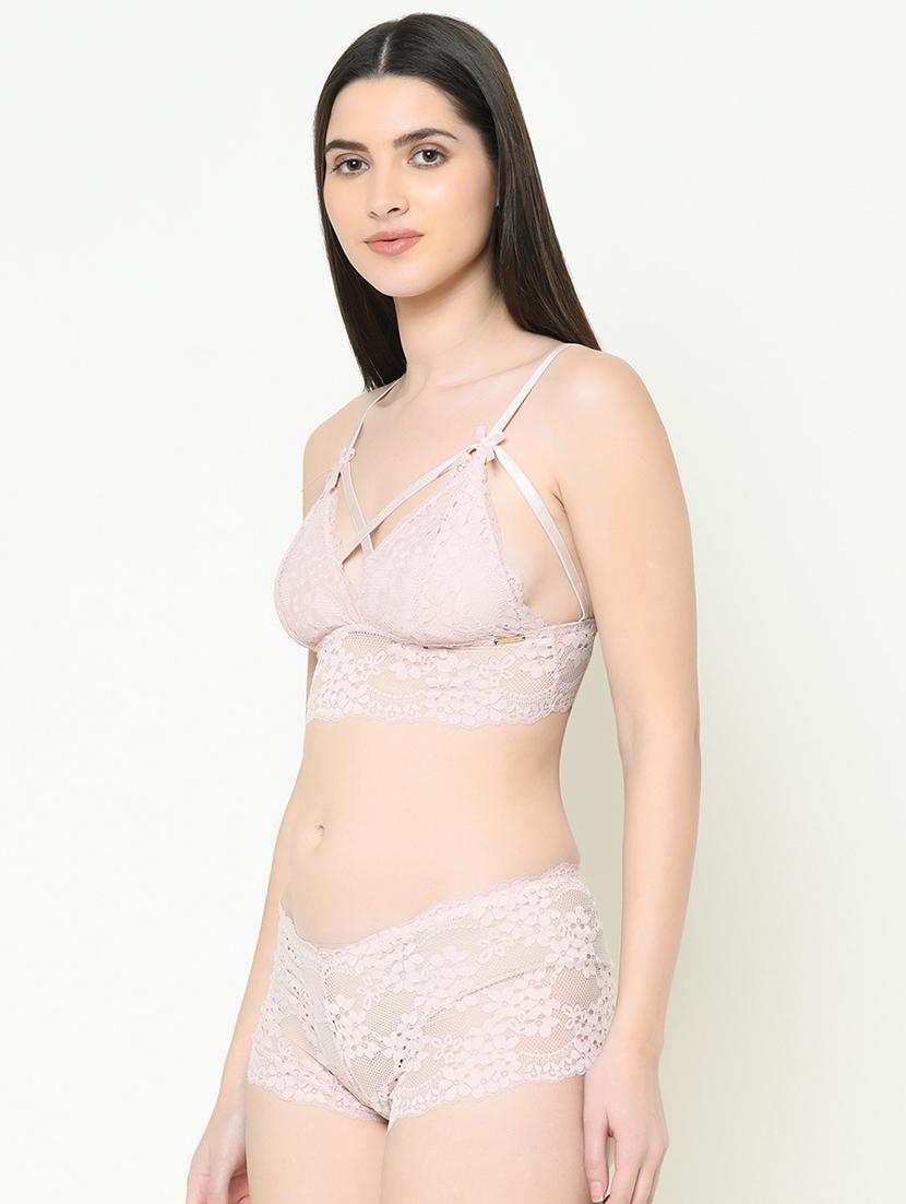 laced bralette bra with panty set - 16958004 - Zoom Image - 2