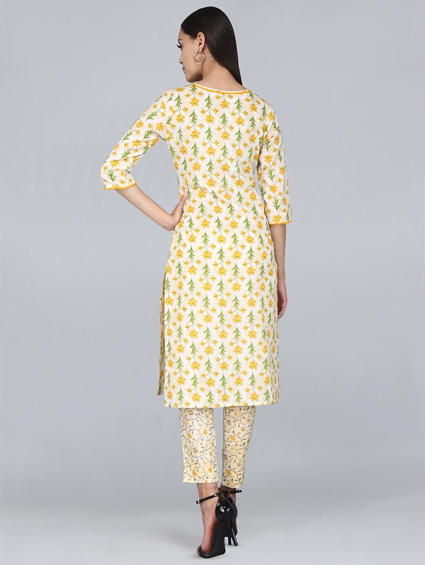floral kurta pant set - 16958113 - Zoom Image - 3