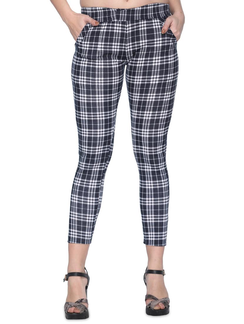 mid rise checkered jeggings - 16958140 - Zoom Image - 1