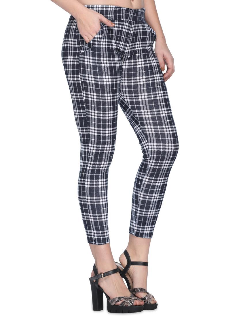 mid rise checkered jeggings - 16958140 - Zoom Image - 2
