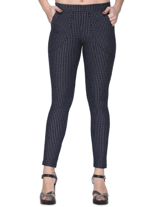 mid rise checkered jeggings - 16958141 - Standard Image - 1