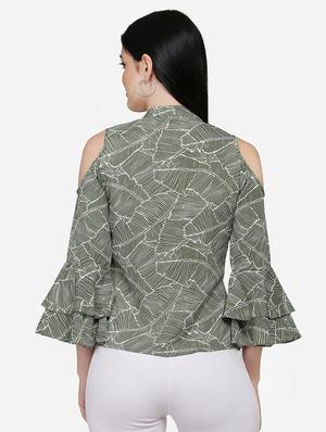 cold shoulder bell sleeves top - 16958169 - Standard Image - 3
