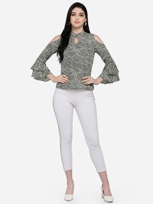cold shoulder bell sleeves top - 16958169 - Standard Image - 4