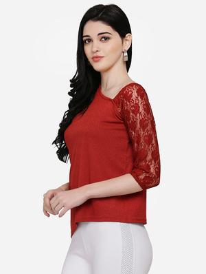 single net sleeves solid top - 16958170 - Standard Image - 2