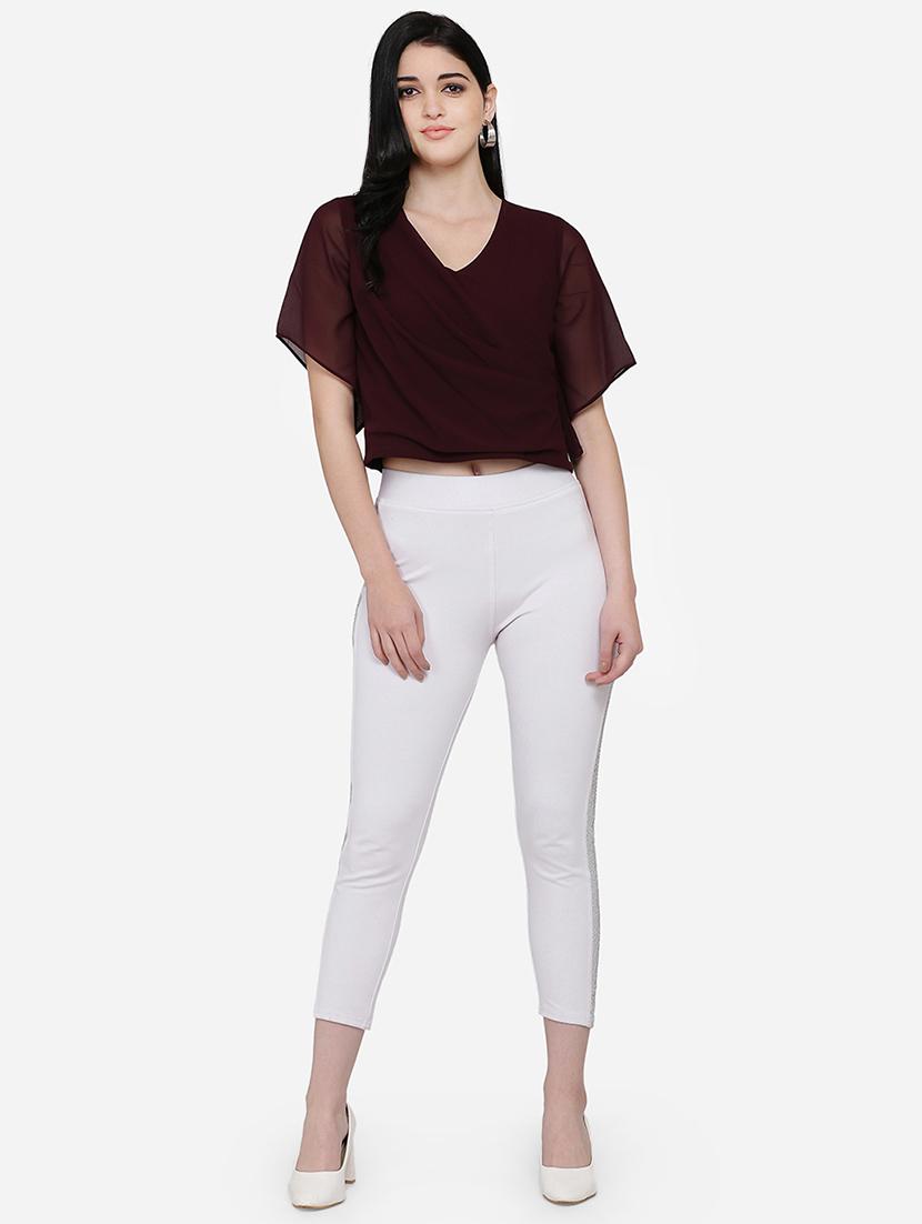 cowl neck crop top - 16958174 - Zoom Image - 4
