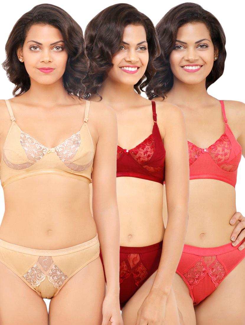 set of 3 bra & panty set - 16958240 - Zoom Image - 1