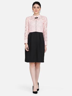lace panel a-line dress - 16958243 - Standard Image - 4