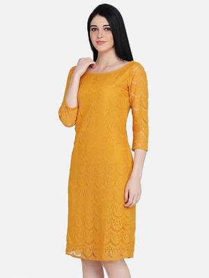 round neck laced sheath dress - 16958247 - Standard Image - 2