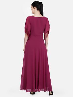fringe detail maxi dress - 16958265 - Standard Image - 3
