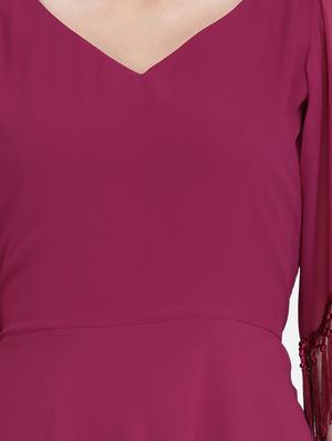 fringe detail maxi dress - 16958265 - Standard Image - 4