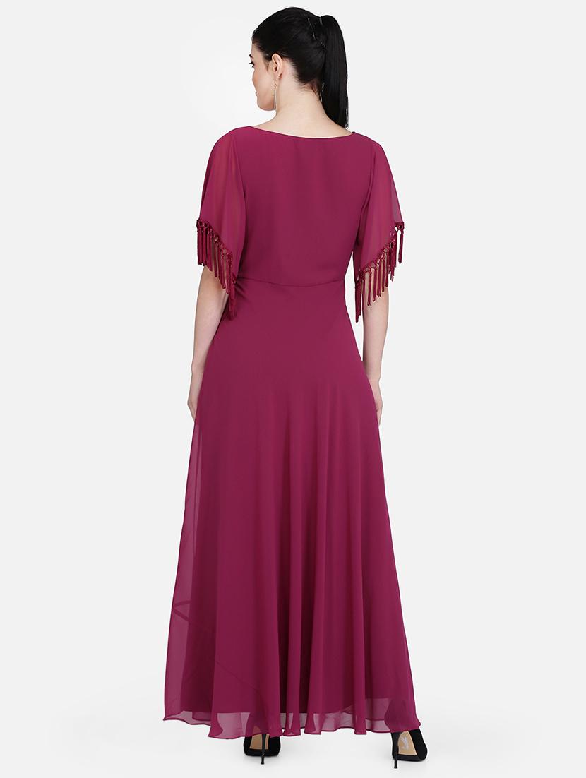 fringe detail maxi dress - 16958265 - Zoom Image - 3