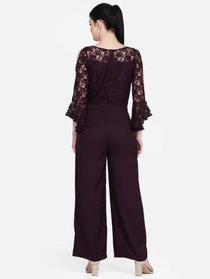 slit bell sleeves full leg jumpsuit - 16958273 - Standard Image - 3