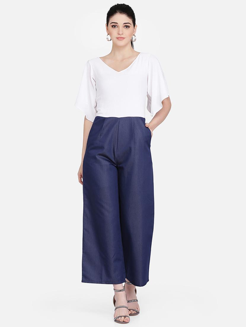color block full leg jumpsuit - 16958274 - Zoom Image - 1