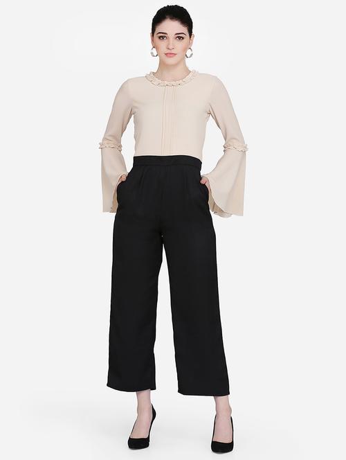 bell sleeves color block jumpsuit - 16958276 - Standard Image - 1