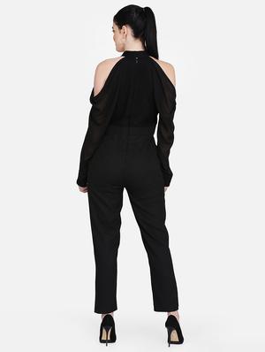 cold shoulder full leg jumpsuit - 16958277 - Standard Image - 3