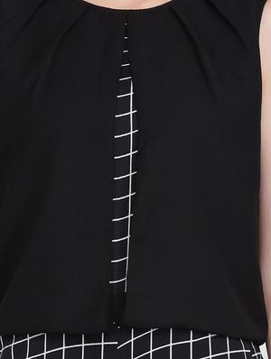 checkered full leg jumpsuit - 16958280 - Standard Image - 4