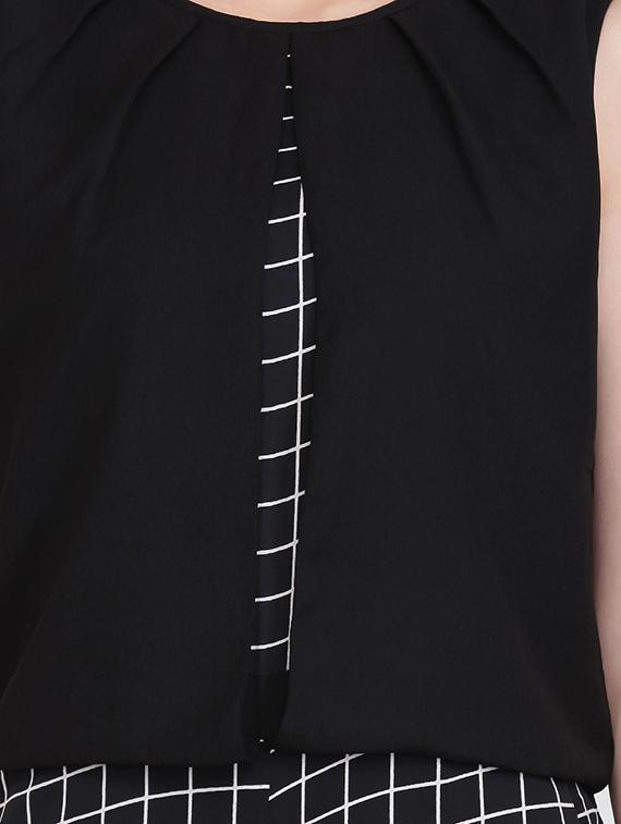 checkered full leg jumpsuit - 16958280 - Zoom Image - 4