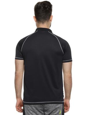 black printed polo t-shirt - 16958317 - Standard Image - 3