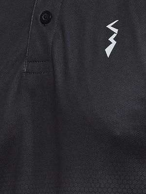 black printed polo t-shirt - 16958317 - Standard Image - 5