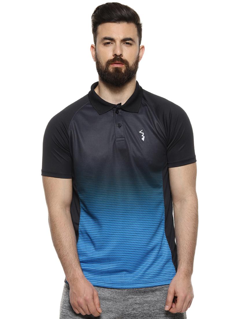 black striped polo t-shirt - 16958318 - Zoom Image - 1