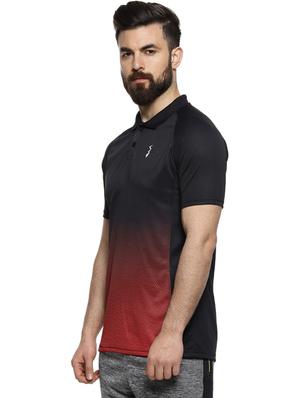 black printed polo t-shirt - 16958319 - Standard Image - 2