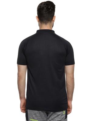 black printed polo t-shirt - 16958319 - Standard Image - 3