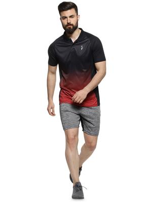 black printed polo t-shirt - 16958319 - Standard Image - 4