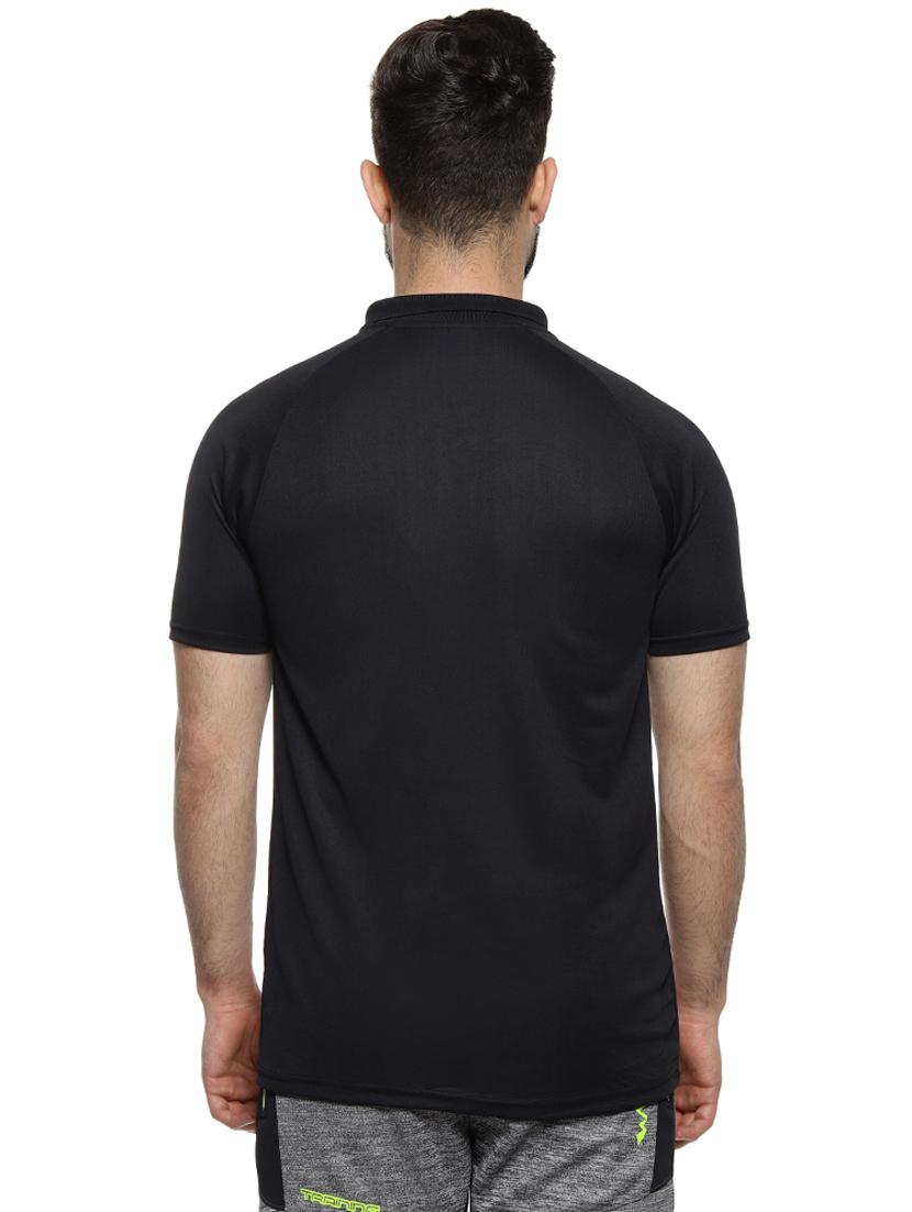 black printed polo t-shirt - 16958319 - Zoom Image - 3
