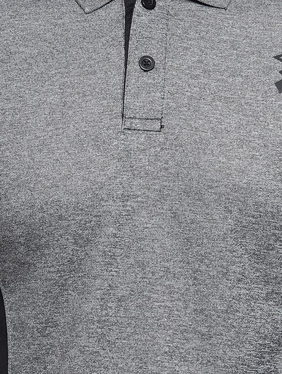 grey color block polo t-shirt - 16958320 - Zoom Image - 5