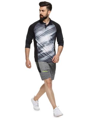black printed polo t-shirt - 16958323 - Standard Image - 4