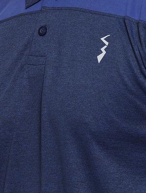 blue solid polo t-shirt - 16958326 - Standard Image - 5