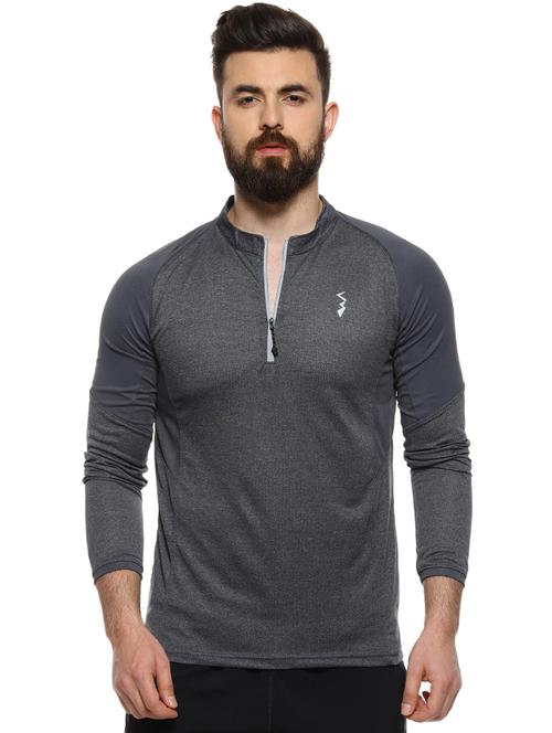 grey solid raglan t-shirt - 16958327 - Standard Image - 1