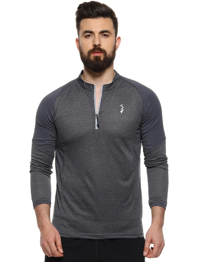 grey solid raglan t-shirt - 16958327 - Zoom Image - 1