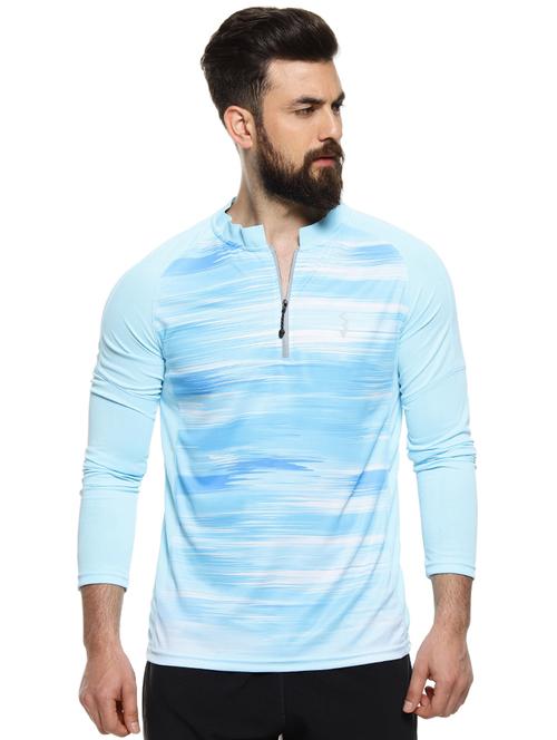 blue printed raglan t-shirt - 16958329 - Standard Image - 1