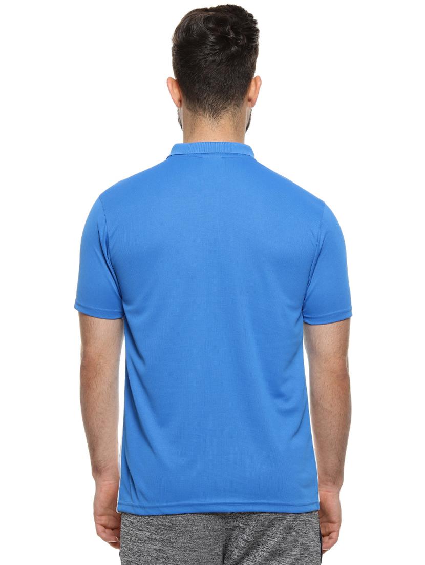 blue geometric print polo t-shirt - 16958330 - Zoom Image - 3