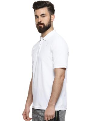 white solid polo t-shirt - 16958332 - Standard Image - 2