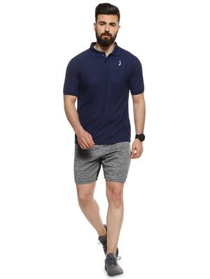 navy blue solid polo t-shirt - 16958333 - Standard Image - 4