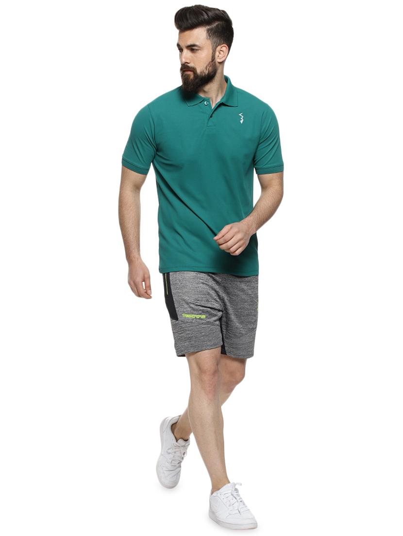 green solid polo t-shirt - 16958334 - Zoom Image - 4