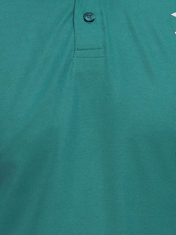 green solid polo t-shirt - 16958334 - Zoom Image - 5